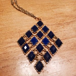 Lane Bryant Necklace, navy and gold